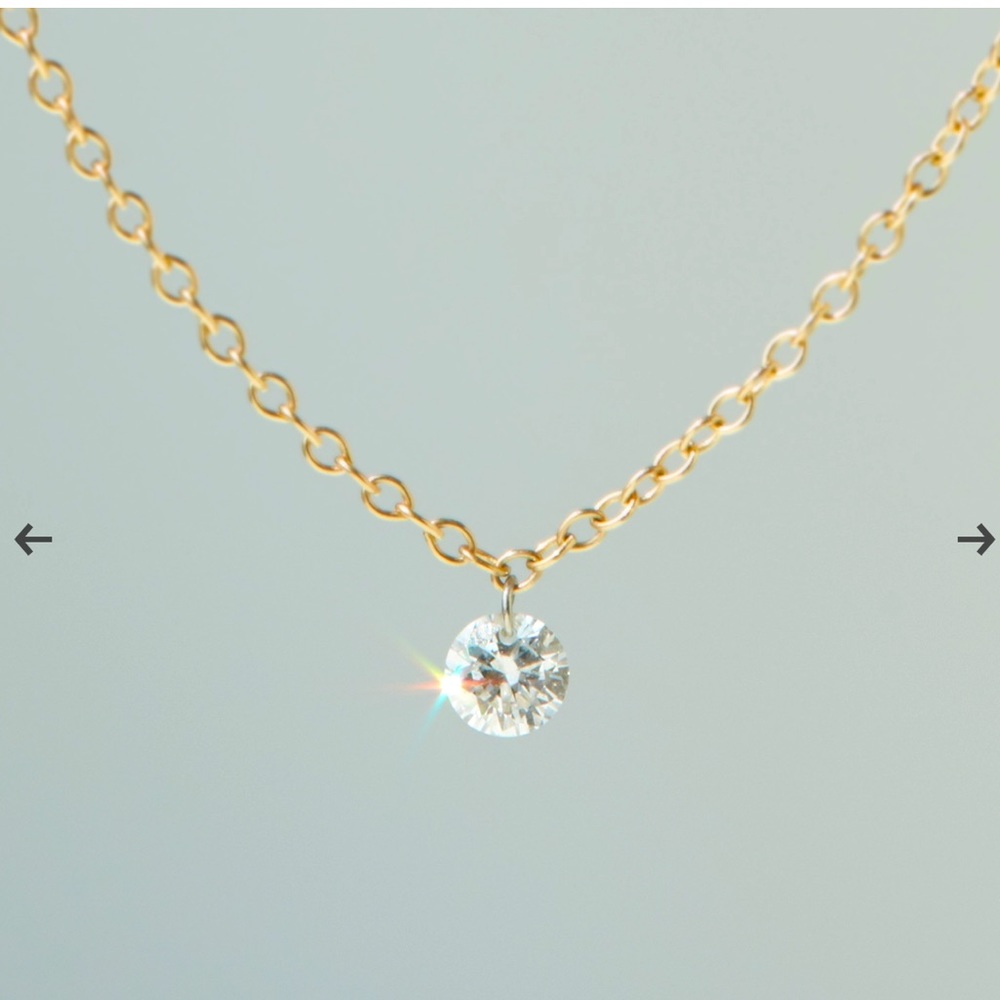 Catbird NYC Diamond Pinprick Necklace, Yellow Gold